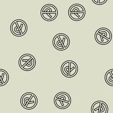 No parking line seamless pattern イラスト素材