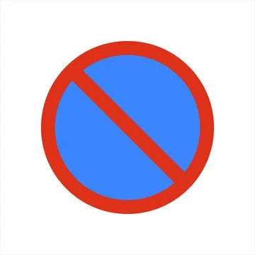 No parking is permitted in the advised zone, Parking Restriction Road Traff.. Stock Illustration