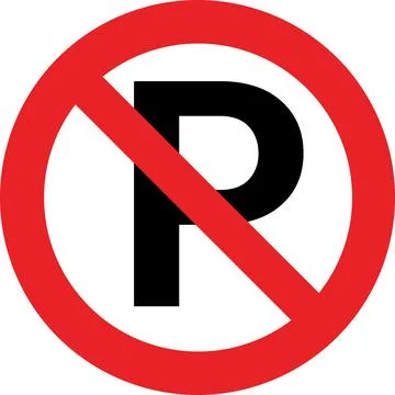 No Parking Prohibited Traffic Sign Stock Illustration