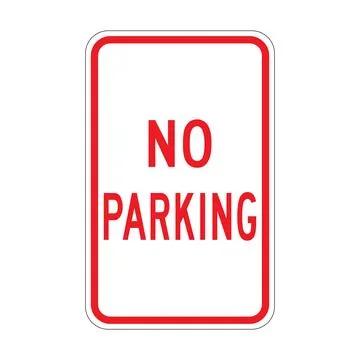 No parking road sign Stock Illustration