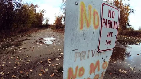 No Parking Sign Video stock 85493603