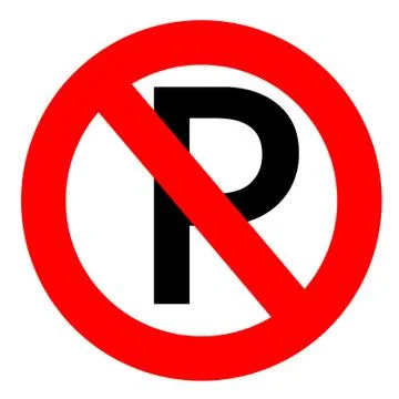 No parking sign Stock Illustration