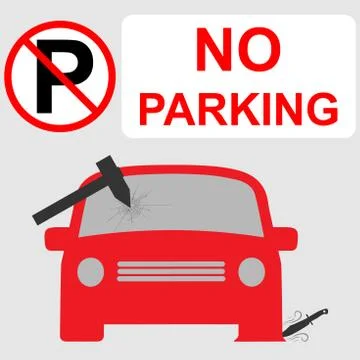 No parking sign Stock Illustration
