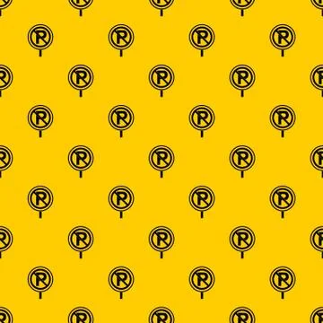 No parking sign pattern vector Stock Illustration