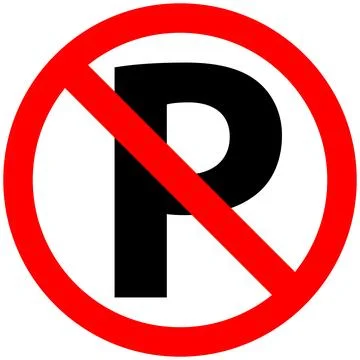 No parking sign vector design Stock Illustration