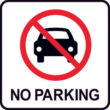 No parking sign vector graphics design. 스톡 일러스트