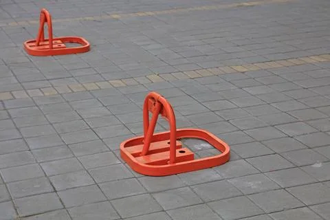 No parking tools on the ground Stock Photos