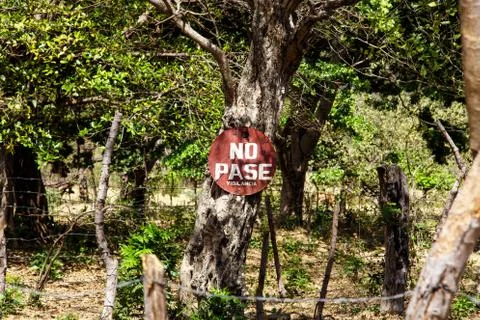 No pasar, private property Stock Photos
