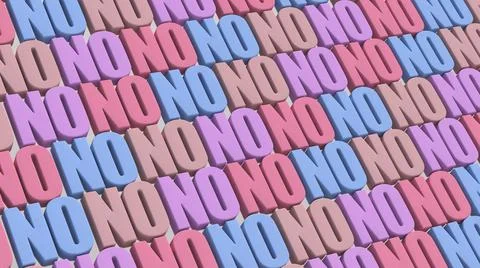 NO pattern. Typography design. Abstract illustration, 3d render. Stock Illustration