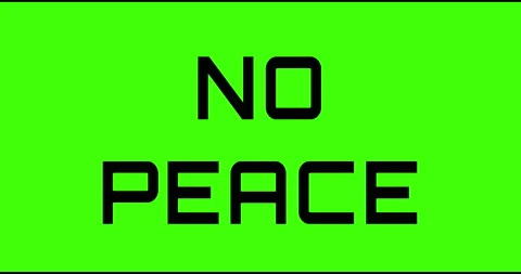 No peace text green screen, masked glitched effect. Stock Footage 132618579