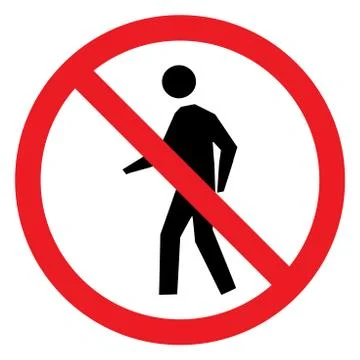 Pedestrian Crossing Road Sign Vector Illustration Stock