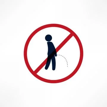 No peeing symbol Stock Illustration