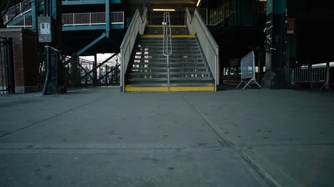No People At Citi Field Station Queens Due To Covid-19 Pandemic Video stock 128970153