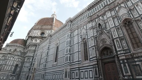 No People Side View of Florence Cathedral  Stock Footage 127336477