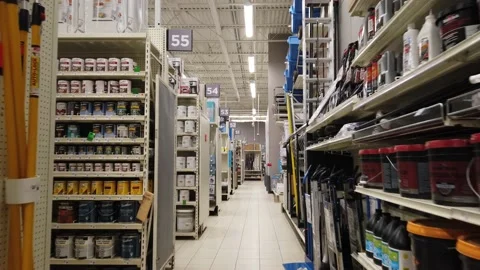 No people in a store - tracking shot Stock-Footage 144050271