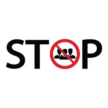 No people vector Not allow   sign. The red circle prohibiting sing  Stop  peo Stock Illustration
