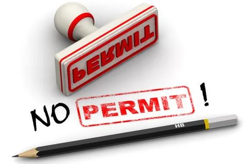 No permit! Corrected seal impression Stock-Illustration