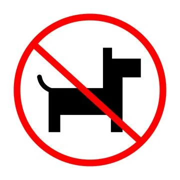 No pets allowed. Restrictions on pets. Vectors. Stock Illustration