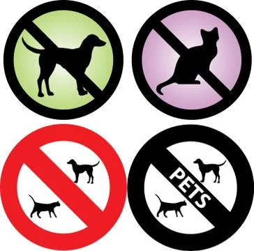 No Pets Allowed Sign Stock Illustration