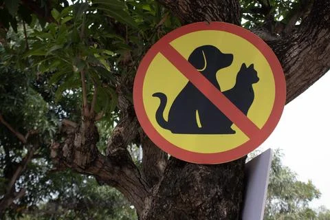 No pets allowed signage Stock Photos