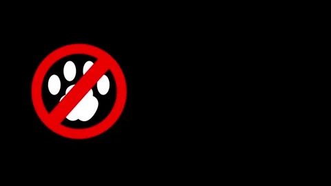 No Pets Allowed! A Strong Reminder for Visitors About Rules and Regulations.. Stock Footage 309977031