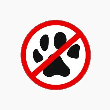 No pets icon allowed vector sign Stock Illustration