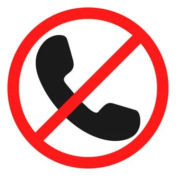 No phone handset icon Stock Illustration