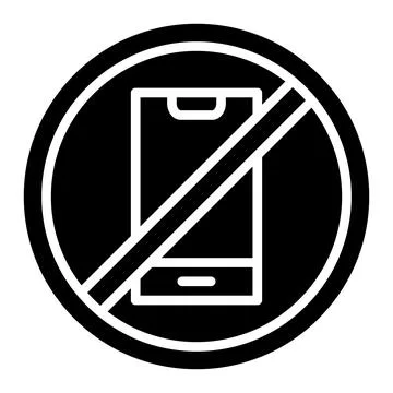No phone Vector Icon Design Illustration Stock Illustration