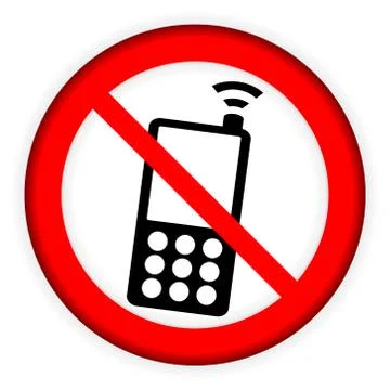 No phone vector sign Stock Illustration