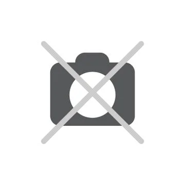 No photo camera icon flat Stock Illustration