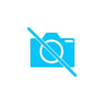 No photo camera icon flat. Stock Illustration