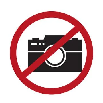 No photograph sign vector. Do not take pictures. Vector EPS 10. Stock Illustration