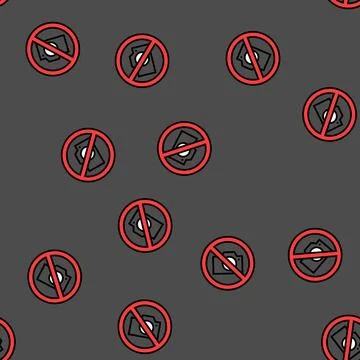 No photos vector seamless pattern Stock Illustration