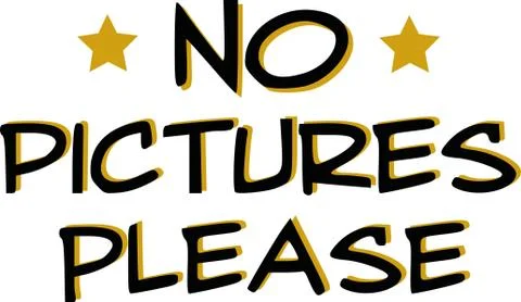 No pictures please slogan Stock Illustration