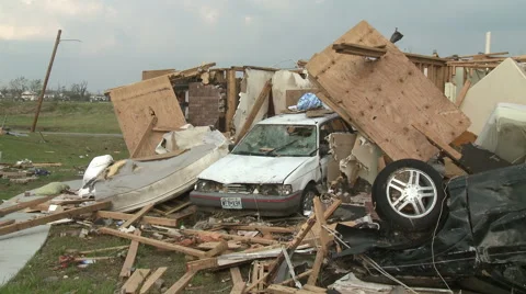 No Place to Hide Tornado Damage in Missouri Stock Footage 54710634