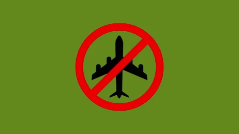 No plane sign animation Video stock 172004923