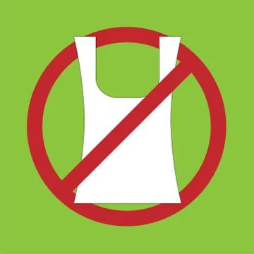 No plastic bag icon Stock Illustration