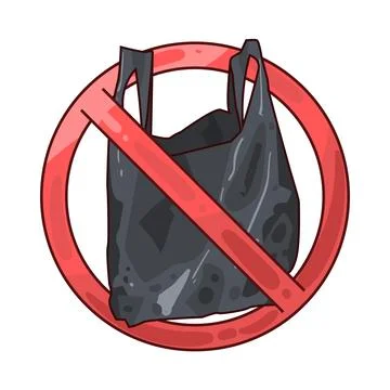 No Plastic Bag illustration Stock Illustration