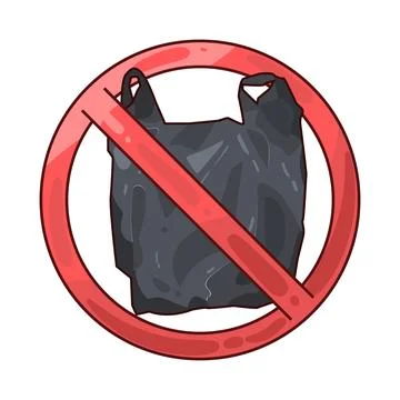 No Plastic Bag illustration Stock Illustration
