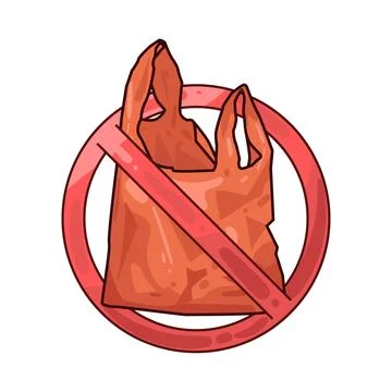 No Plastic Bag illustration Stock Illustration