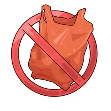 No Plastic Bag illustration Stock Illustration
