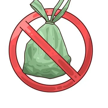No Plastic Bag illustration Stock Illustration