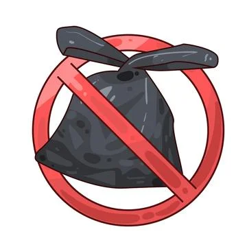 No Plastic Bag illustration Stock Illustration