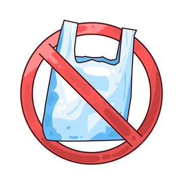 No Plastic Bag illustration Stock Illustration