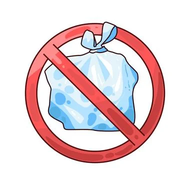 No Plastic Bag illustration Stock Illustration
