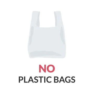 No plastic bag, International plastic bag free day related Stock Illustration