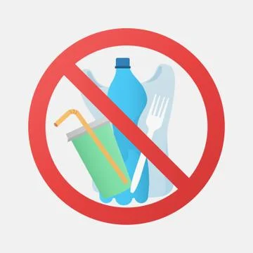 No plastic signal Stock Illustration