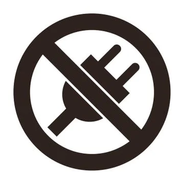 No plug icon Stock Illustration