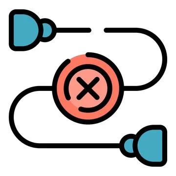 No plug icon vector flat 스톡 일러스트