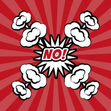 No pop art comic bubble speech Stockillustratie